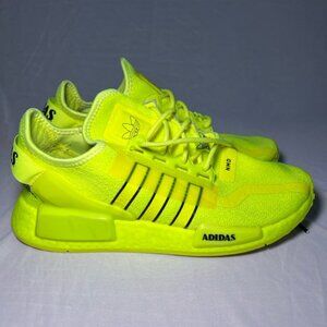 Adidas NMD R1 V2 Solar Yellow Neon H02654 Highlighter Running Shoes Size 8.5